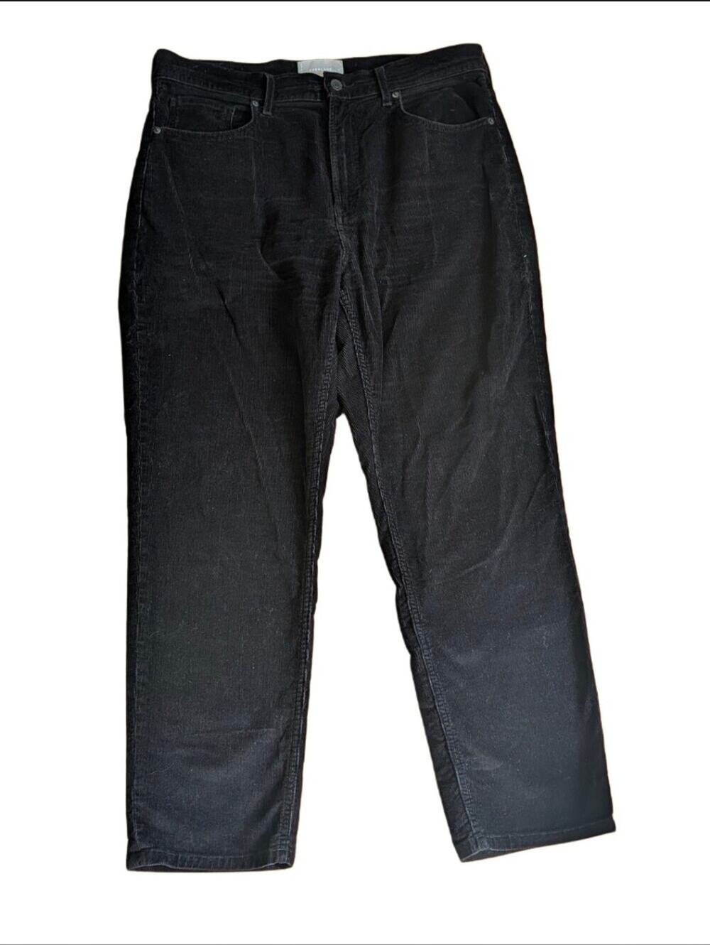 Everlane The Cheeky Baby Cord Black High Rise Grunge Comfy Straight Leg Pants